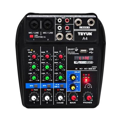 China Perfect Sound TEYUN Professional Made Black Portable Audio Player Use A4 Digital Mixer Audio for sale