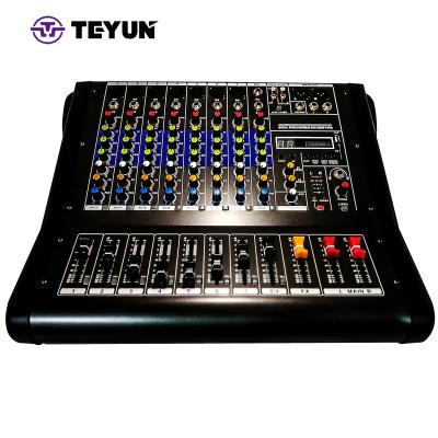 China High Quality Professional 8 Channel Karaoke Digital Audio Mixer With Power Amplifier for sale