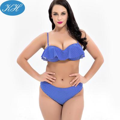 China New Fashionable Wholesale Breathable Curvy Bikini Set Women's Swimsuit Plus Size Laides Bathing Suit for sale