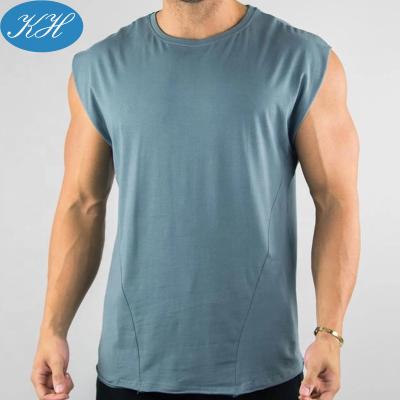 China Breathable Custom Tank Top Mens Gym In Solid Color Sportswear Fitness Clothing for sale