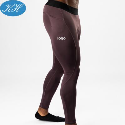 China Breathable Custom Active Wear Polyester Spandex Stretchy Training Tights Men for sale