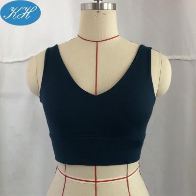 China Sustainable Yoga STANDARD Wear Repreve Recycled Sustainable Fabric RPET Plastic Women Runner Top Sports Bra for sale