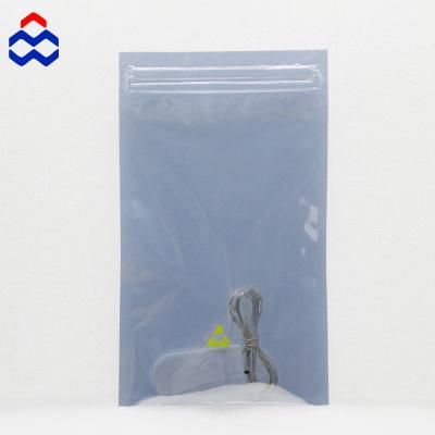 China Wholesale Shipping Anti-Static Shielding Zipper Bag Lock Or Open Top Bags For Electronic Component Package for sale