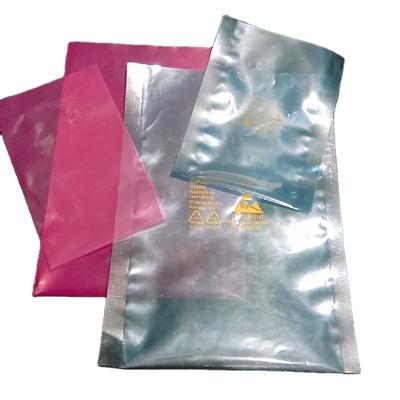 China PE Self Red ESD ANTISTATIC SEAL Protecting Anti-Static Bag Zip Lock Bags Anti Static Package Pouches For Electronic Jewelry Storage for sale