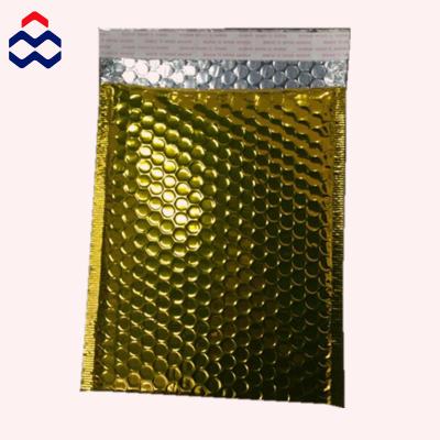 China Custom Mailing Mailing Padded Mailing Envelope Shockproof / Shockproof Aluminum Foil Resist Gold Shiny Metallic Bubble for sale