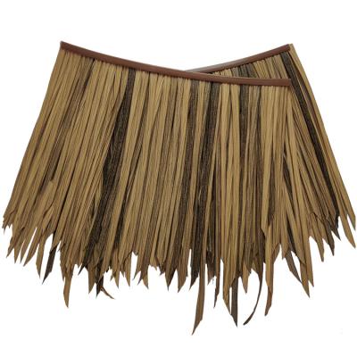 China Antiseptic Synthetic Roof Gazebo Thatch Tile Fire Protection Thatch Artificial Palm Leaves for sale