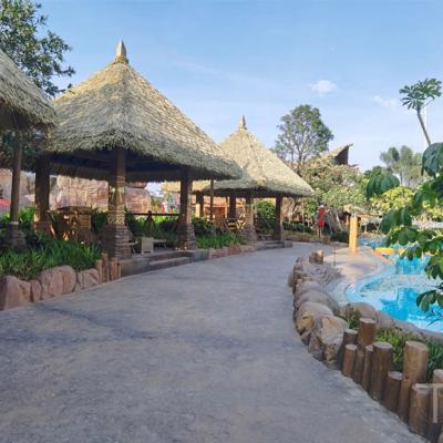 China Antiseptic High Quality Synthetic Thatch Roofing Tile Maldives Seaside Thatched Roof for sale