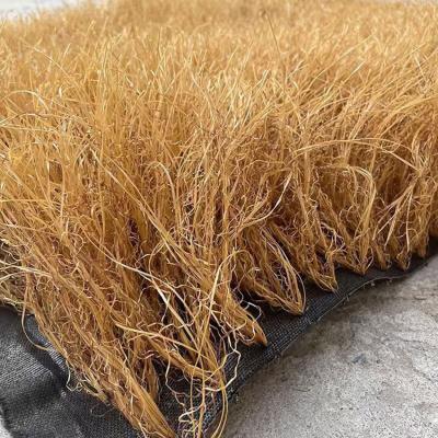 China Fluffy And Dense Artificial Thatch Bali Synthetic Roof Tile Carpet Synthetic Thatch Roof Lawn Palm for sale