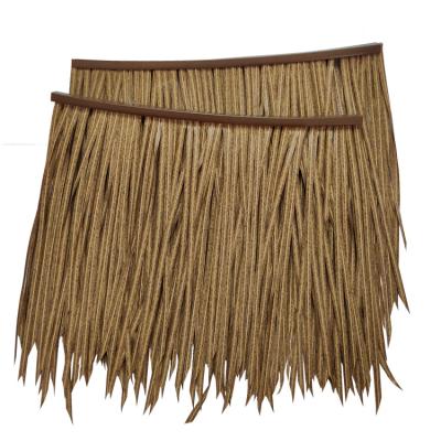 China Simulation Antiseptic Beach Synthesis Factory Price Thatched Umbrella Palm Roof Flame Retardant for sale