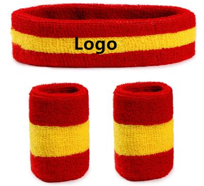 China Fashion Cotton Sports Headband Running Stretchy Headband Tennis Basketball Badminton Sweatband With Logo for sale