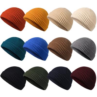 China Custom Hat COMMON Beanie Plain Blank Woven Label Beanie Embroidery Chenille Patch Winter Beanie for sale