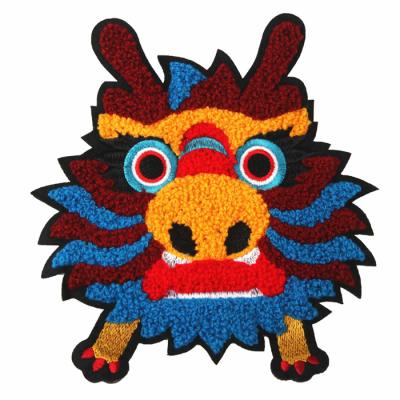 China Factory Wholesale 3D Embroidered Garment Chenille Patch For Apparel Custom Chenille Patch For T Shirts for sale