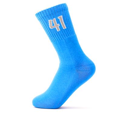 China Mens Gym Workout Terry Sport Crew Sock Custom Cotton Viable Athletic Logo Sports Cycling Socks for sale