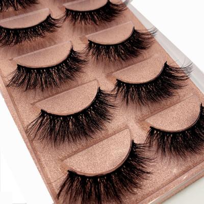 China 5 Pairs Fashion Sensitive High Quality Mink Fake Eyelashes Natural Eyelash Soft Natural Mink Eyelash Box for sale