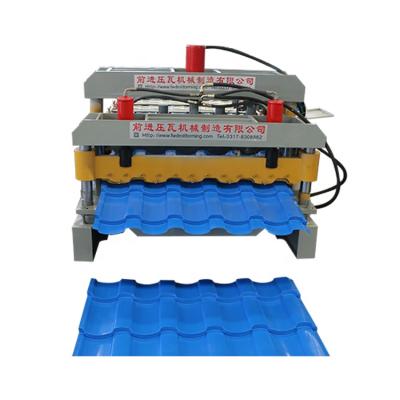 China Building Material Stores Glazed Tile Roofing Sheet Making Machine Color Steel Roofing Tile Roll Forming Machine for sale