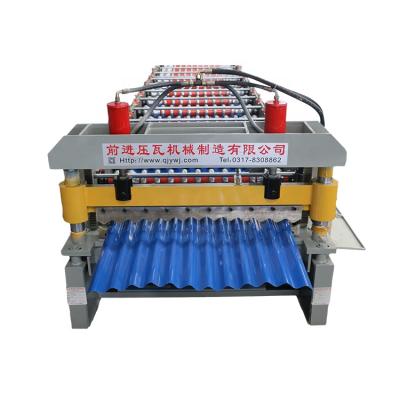 China Building Material Shops Corrugated Iron Sheet Making Machine Corrugated Roof Roll Forming Machine for sale