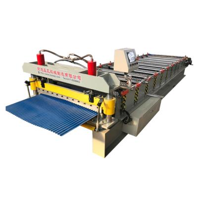 China Building Material Shops Corrugated Iron Metal Sheet Machine Corrugated Metal Zinc Sheet Rolling Machine for sale