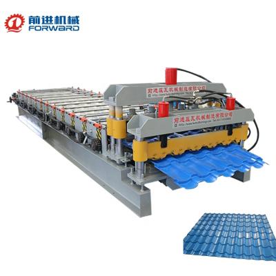 China Building Material Shops QIANJIN Glazed Roof Fully Automatic Roof Sheet Glazed Tile Making Machine for sale