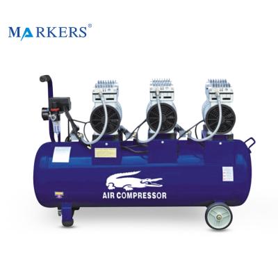 China Lubricated High Pressure Dental Mobile Non Noise Oil Free Electric Air Compressor for sale