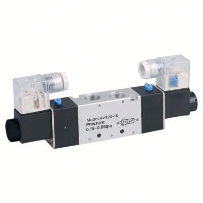 China 50mm 2 (CV=2.79) 4V410 400 Series DC24V DC110V 5 Way 2 Position Solenoid Valve Pneumatic Valve for sale