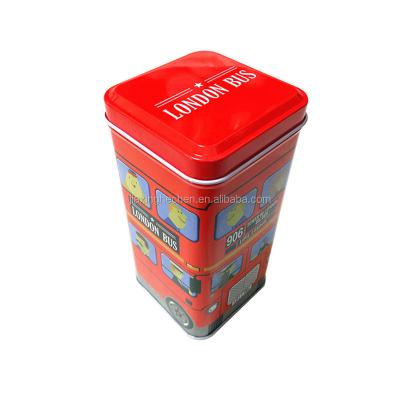 China Recycled Materials Square Food Grade Candy Tin Box Small Box for sale