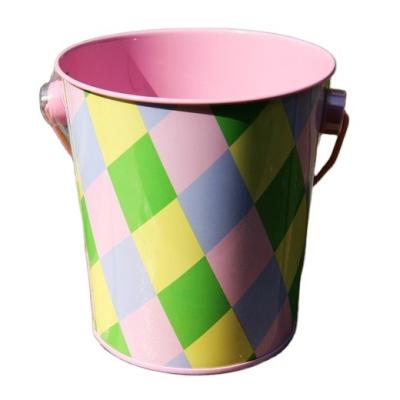 China Mini Storage Gift Tin Bucket With Handle Tin Bucket for sale