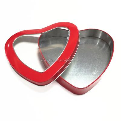 China Recycled Materials Heart Shaped Gift Tin Box For Chocolate Chocolate Tin Packaging Box for sale