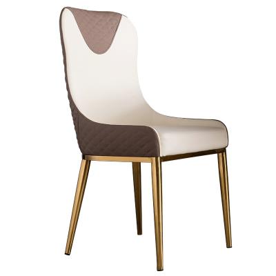 China High Back 2021 Modern Stainless Steel Luxury Wood Dining Chair High Back Leather Dining Chairs for sale