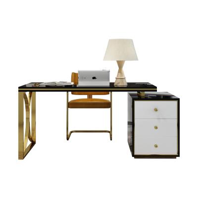 China Modern Storage Factory Price Home Office Studio Furniture Set Writing Study Table Desk With Drawers for sale