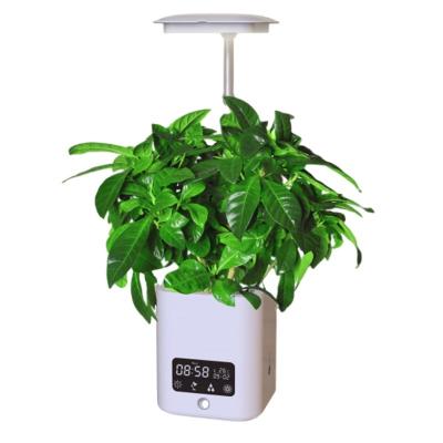 China New List Modern Mini Flower Plant Pot Desk Lamp Digital Calendar Digital Calendar BT Music Speaker for sale