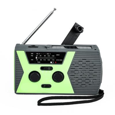 China Hot Selling Amazon Dynamo PORTABLE Solar Rechargeable Weather Crank Band Radio Outdoor Dynamo Radio for sale