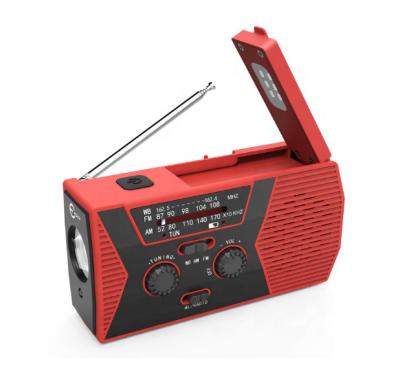 China Amazon hot sale PORTABLE emergency time crank am solar power radio flashlight fm crank noaa radio with power bank for sale