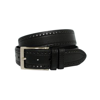 China Black Embossed Split Leather Belt Customized Logo Automatic Released Buckles for sale