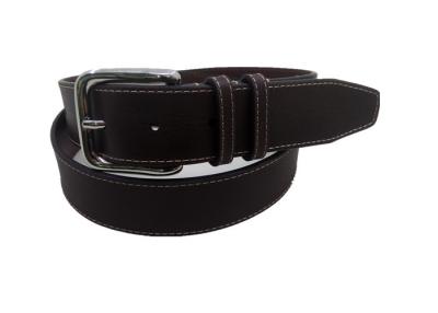 China Stitched Full Grain Leather Belt , Mens Casual Leather Belts Easy Maintenance for sale