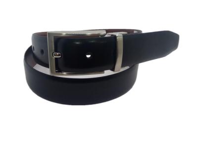 China SEDEX Genuine Coated Leather Belt Black / Brown Color Two Side Available for sale