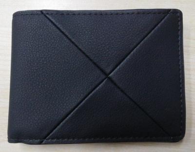 China Black PU Leather Wallet VS Burgundy And Cut Seam On Surface Moritz Wallet for sale