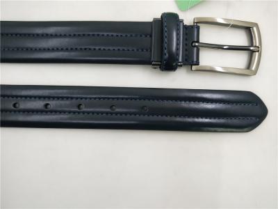 China Genuine Coated Split Leather Belt DE309 Navy Color Adjusting Mechanism for sale