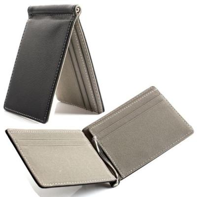 China Black Credit Card Holder Wallet 11 * 7.5 Cm Leather Credit Card Holder for sale