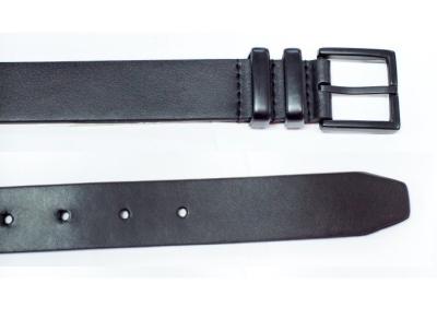 China Synthetic Leather Material Mens Casual Belts Double Loop Black Leather Belt for sale