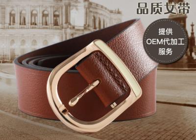 China Correa de cuero para mujer trenzada en el color de Brown, correas de cuero femeninas para la larga vida en venta