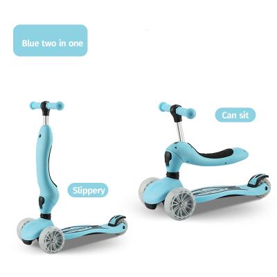 China Factory Cheap Wheel Factory Foot Scooters Child 3 Wheel Flashing Kids Scooter With Seat Ride On Car Scooter for sale