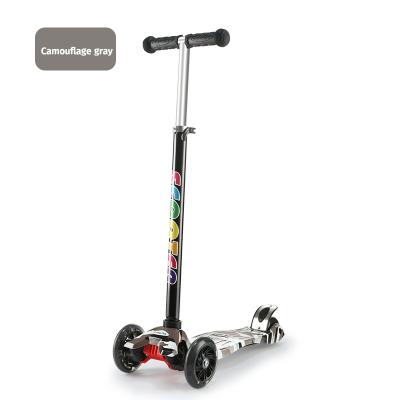 China Cheap flashing kids aluminum wheel child scooter used for games PU 3 wheel for sale kids scooter mini for sale