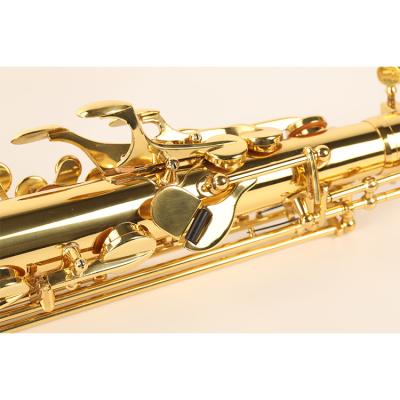 China Professional Lacquer Alto Saxophone Customized Alto Saxophone Brass Band H68 Durable Gold Lacquer for sale