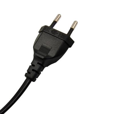 China Power Station Pure copper European standard two-plug wire European standard power cord connection wire European figure-tail power cord for sale