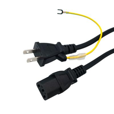 China Power Station Japanese Standard Two Plug With Ground Wire Pin Tail Power Cord Pc Price for sale