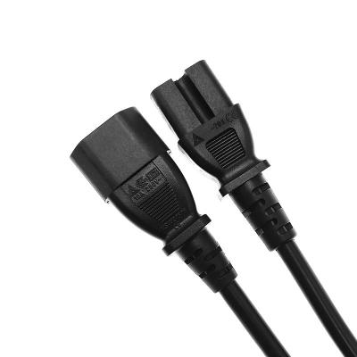 China Power Station C14-C15 Extension Cable Pin Type Male U-Shaped Tail Extension Cable Cheap Power Cords Extension Wire for sale