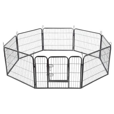 China Custom Durable Large Folding Metal Dog Playpen Puppy Exercise Fence Outdoor Barrier With 8 Panels for sale