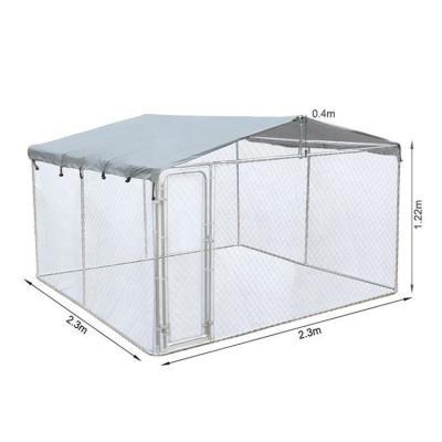 China China Factory Supply Sustainable Outdoor Walk In Stainless Steel Solid Metal Large Dog Kennel for sale