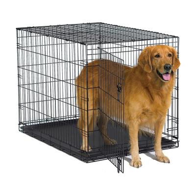 China Durable Washable Foldable Metal XXL Size Dog Cage With Plastic Floor for sale