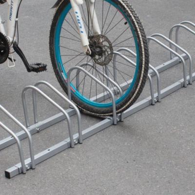 China Save Space Export 6 Bike Floor Display Bicycle Storage Rack Portable Steel Rack In Public for sale